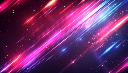 glowing streaks of light on a dark background
