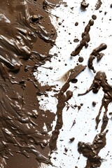 Poster - A close-up shot of a single piece of chocolate on a table