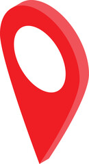 Poster - red location pin indicating a point on a map, representing a specific destination or landmark