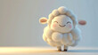 © febrinadwsr - 3D little cartoon sheep on a white background