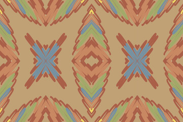 Ethnic Seamless pattern Ikat geometric Indian style.Tribal ethnic vector texture. seamless striped pattern. Ethnic ikat chevron pattern background