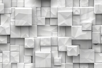 Wall Mural - white cubes on white, texture 