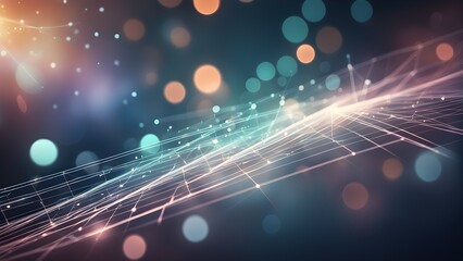 A colorful, abstract image with a lot of dots and lines