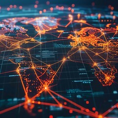 Aufkleber - Global Network Connections
