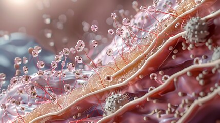 Poster - Microscopic View of a Biological Surface