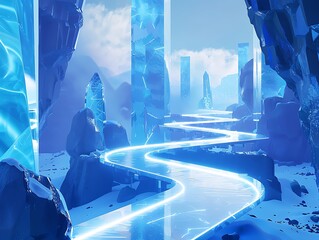 Poster - Crystal Path through a Frozen World