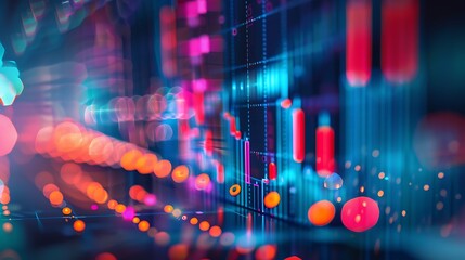 Poster - Financial Data Analytics - Abstract Display of Charts and Graphs