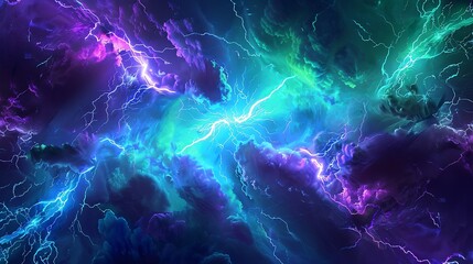 Wall Mural - Electric currents and discharges in a gaseous nebula