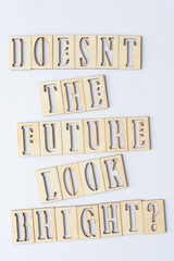 Sticker - doesnt the future look bright? (blank paper background)