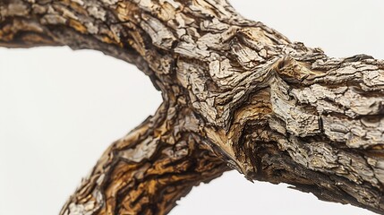Aufkleber - Trunk of a tree Isolated On White Background : Generative AI