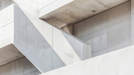 Aufkleber - Geometric architecture detail modern concrete structure building abstract concrete architecture background building concrete balcony construction middle east Minimal architecture moder : Generative AI