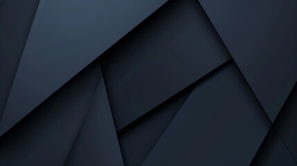 Fototapete - Modern black blue abstract background Minimal Color gradient Dark Web banner Geometric shape 3d effect Lines stripes triangles Design Futuristic Cut paper or metal effect Luxury Premiu : Generative AI