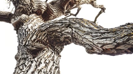 Aufkleber - Trunk of a tree Isolated On White Background : Generative AI