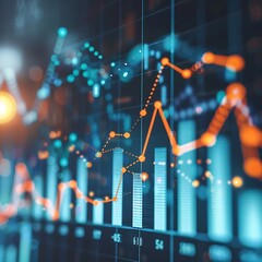 Poster - Financial Market Data Displayed on Screen