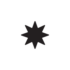 Poster - star shape logo, alone black star vector.