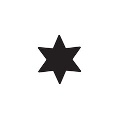 Poster - star shape logo, alone black star vector.