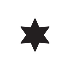 Poster - star shape logo, alone black star vector.