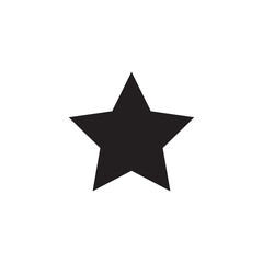 Poster - star shape logo, alone black star vector.