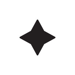 Poster - star shape logo, alone black star vector.