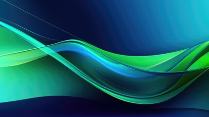 Wall Mural - modern green and blue color wave flowing design background