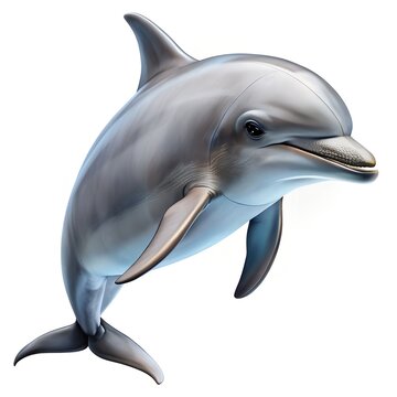 dolphin isolated image white background