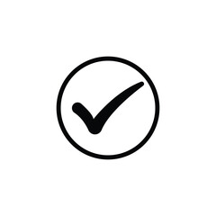 Poster - check mark icon, symbol vector. tick mark with checkbox icon. black checkmark sign for app, ui, webs