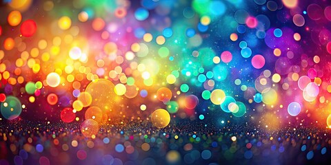 Wall Mural - Colorful abstract bokeh background with vibrant particles, abstract, bokeh, background, colorful, vibrant, particles