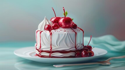 Sticker - cake with cherry