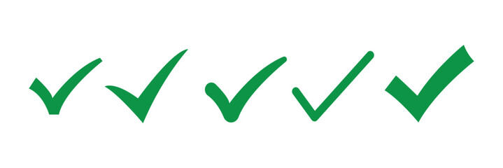 Poster - Check mark, tick icon. Tick symbol. ok, Correct, approved icon, symbol. different Hand drawn checkmark icon, sign vector illustration.