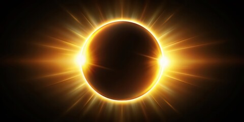 Wall Mural - gold glow circle solar eclipse with background, gold, glow, circle, solar, eclipse,background, celes
