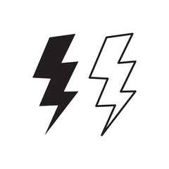 Poster - Lightning bolt vector icon.simple flat linear illustration on white background..eps