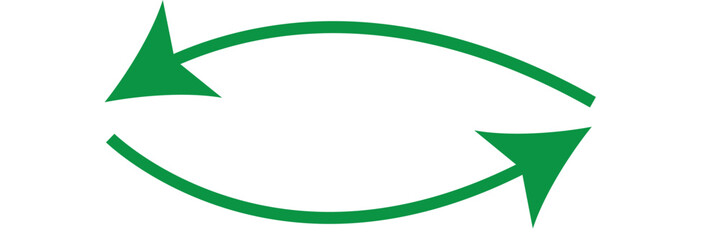 Poster - green long curve arrow. wavy curved long arrow icon. long line arrow vector. flat style arrow symbol