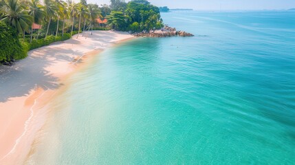 Poster - Tropical Beach Paradise with Crystal Clear Water.