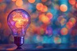 © ttonaorh - Incandescent light bulb on bokeh background, idea concept