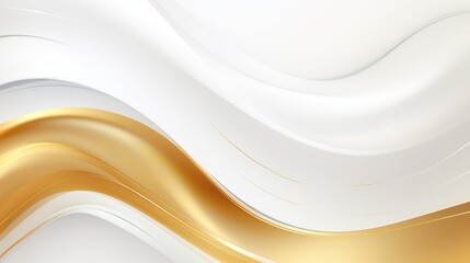 Wall Mural - white backdrop banner with stylish golden abstract design vector