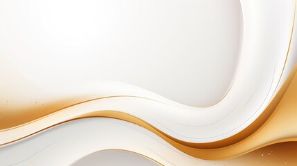 Wall Mural - White backdrop banner with stylish golden abstract design vector