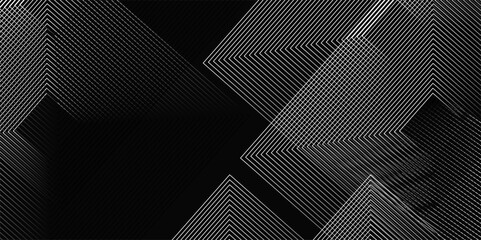 Wall Mural - Mondrian style of diagonal square pattern vector. Design geometric tile gold on black background. Modern style of hipster isolated. Monochrome concept. diamond pattern background.