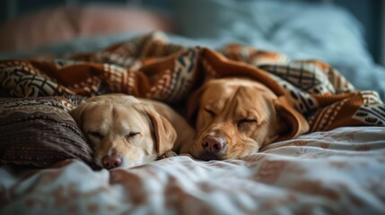 two dogs sleeping