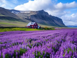 Poster - lavender field in region