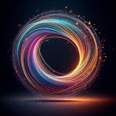Fototapete - abstract background with rainbow circles