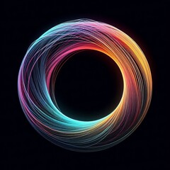 Fototapete - abstract background with rainbow circles