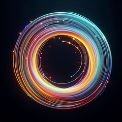 Fototapete - abstract background with rainbow circles