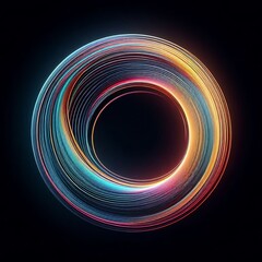 Fototapete - abstract background with rainbow circles