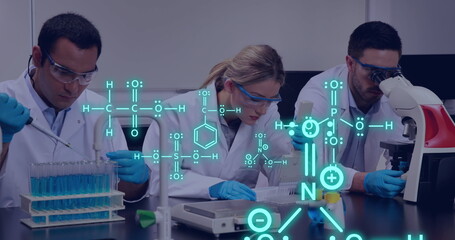 Poster - Image of data processing over diverse students in laboratory
