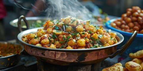 Canvas Print - Metal Bowl Filled with Food