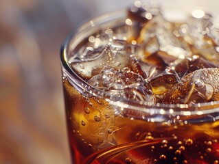 Canvas Print - Close-up of soda with ice