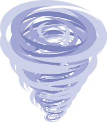 Sticker - Abstract illustration of tornado is spinning, creating vortex, natural disaster concept