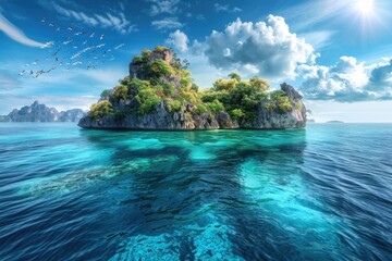 Canvas Print - Island in the Ocean