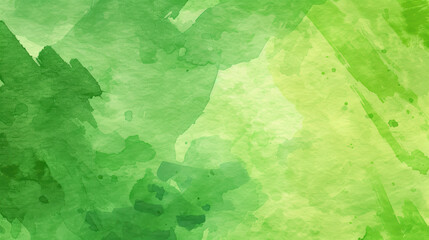 Poster - Abstract green watercolor background with varying shades, brush strokes, and textured patterns. Ideal for artistic use, design projects, and creative concepts.