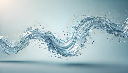 Poster - Mesmerizing Flowing Water Splash in Captivating Swirling Patterns
